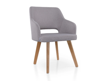 PARADISE OAK - Fabric chair with armrests by 5A Design - view 2